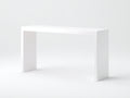 Console rettilinea 115×35×78 cm - acrilico bianco satinato - piano sottile con fianchi a pannello per camera da letto