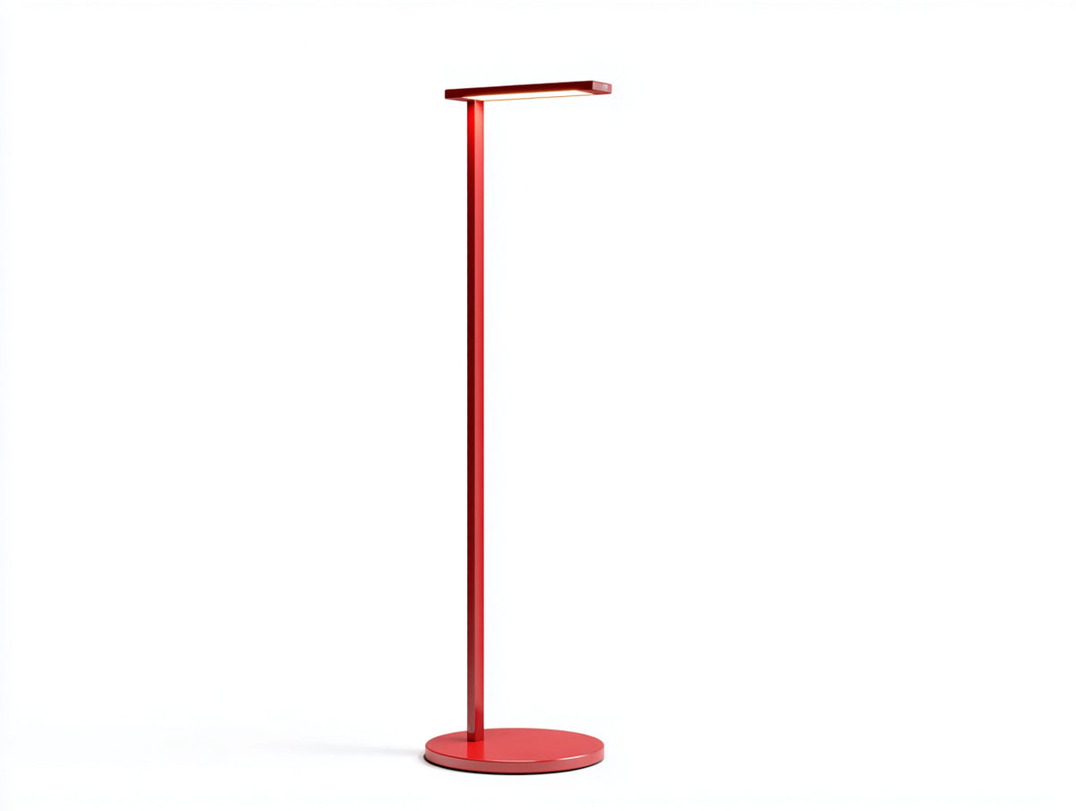 Lampada da scrivania 160×32×30 cm - metallo rosso - montante sottile con testa luminosa rettangolare per camera da letto