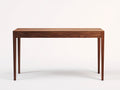 Console 130×38×80 cm - legno color noce scuro - due cassetti e quattro gambe sottili per camera da letto